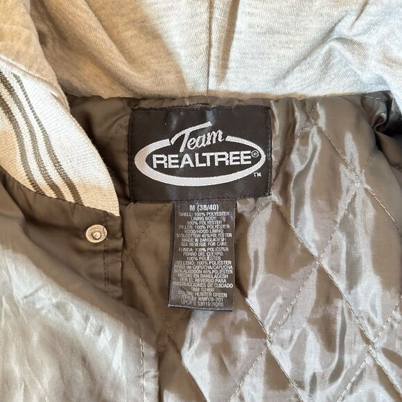 Men’s Medium 38/40, Jacket By Team Realtree Moss Green Jacket. With Grey Hood. ￼ - Picture 4 of 6